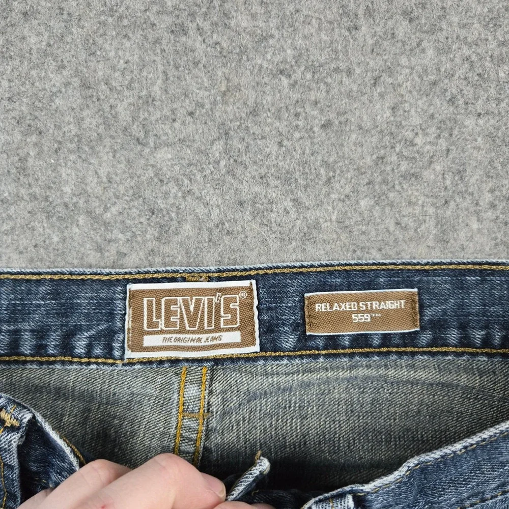 Levi 559 Jeans Mens 32x30 Blue Relaxed Straight Leg Denim Faded Skater Y2k